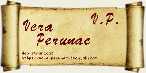 Vera Perunac vizit kartica